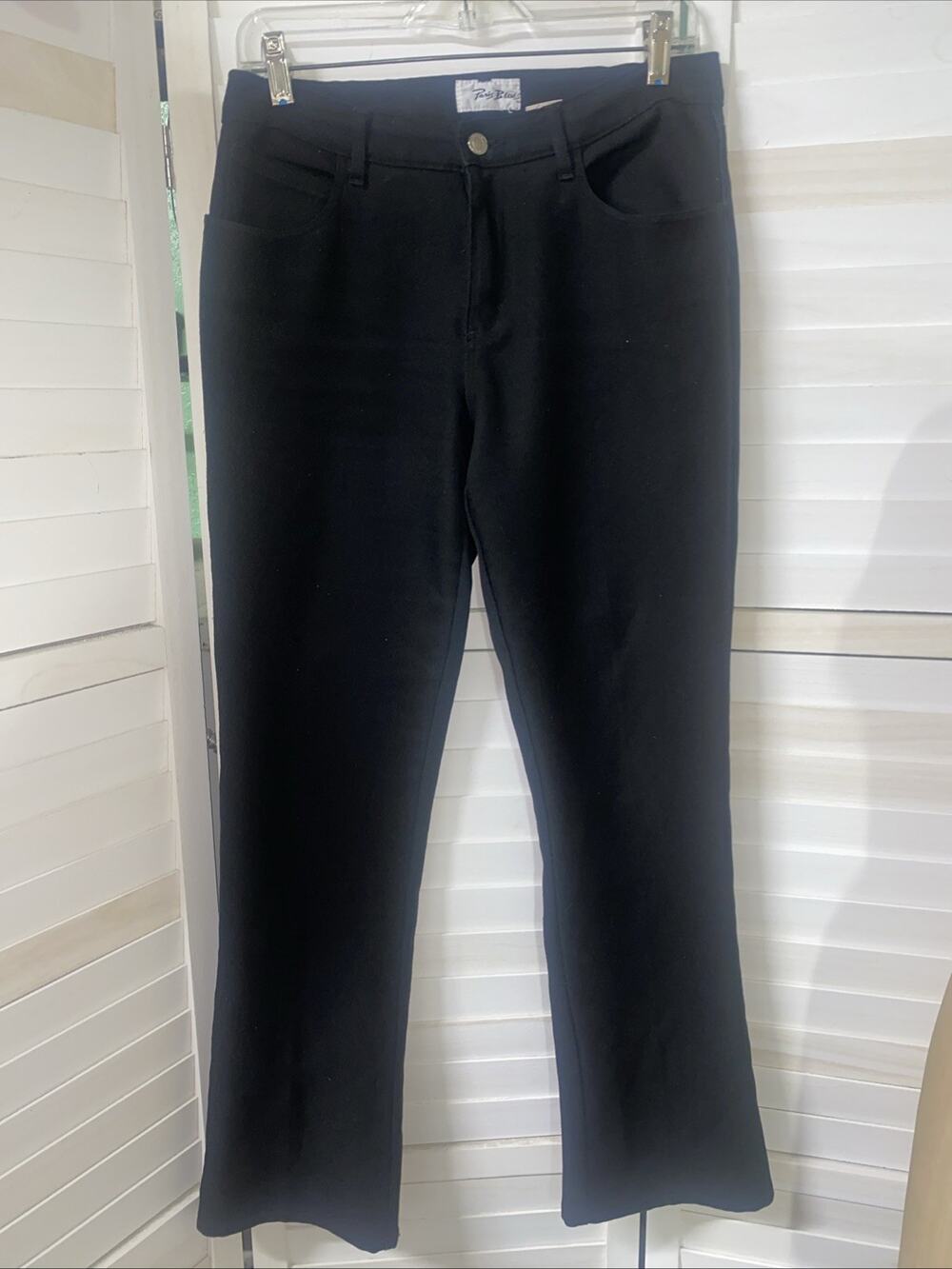 80s 90s Paris Blues Originals Flare Pants Women's Size 11/31” Black Polyester
